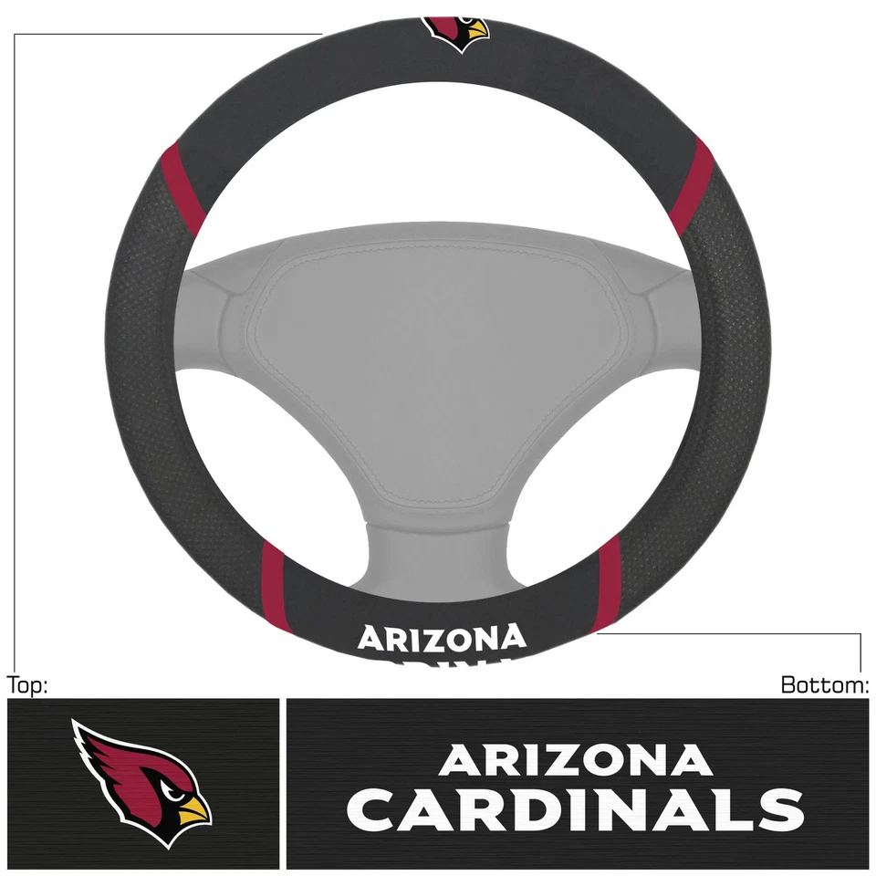 FANMATS 21489 Steering Wheel Cover W NFL Arizona Cardinals Logo