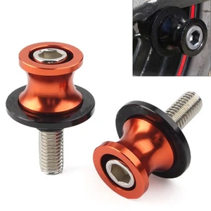2ⅹCNC Schwingenspulen Slider Stand Schrauben 8MM für KAWASAKI ZX6R 12-21 Orange - Bild 1 von 7