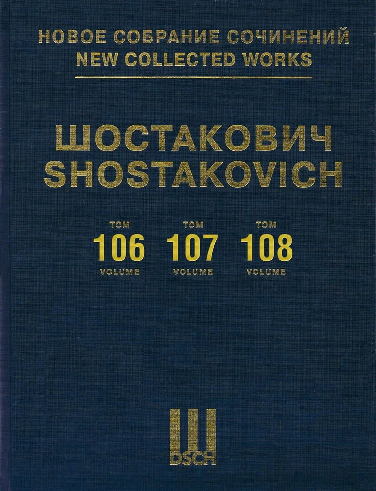 New Collected Works Dmitri Shostakovich Vol 106 107 108 Cello Violin Viola Score - Image 1 of 1