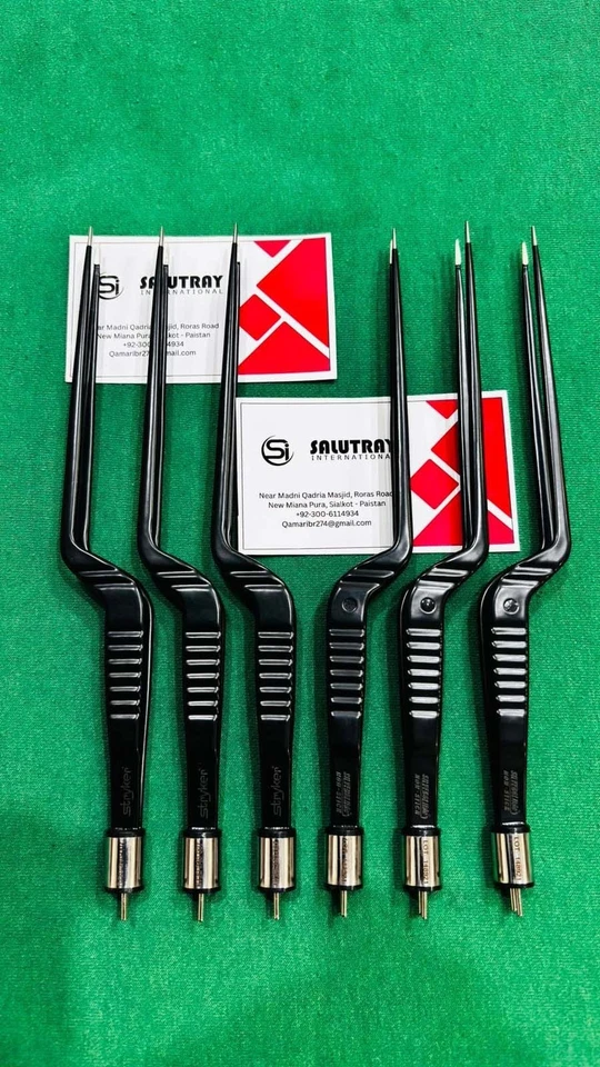 Juego de 6 pinzas de bayoneta bipolares antiadherentes Stryker SilverGlide 6720-240-007 Foto 1 de 4