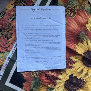 Keepsake Quilting "Autumn Harvest Quilt Kit" Panel Backing Batting Instructions - Picture 1 of 12