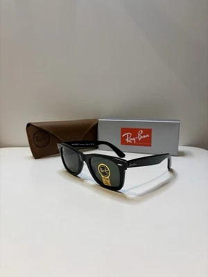 Ray-Ban Wayfarer RB2140 901 50-22 Occhiali da Sole - Nero/Verde - Image 1 of 4