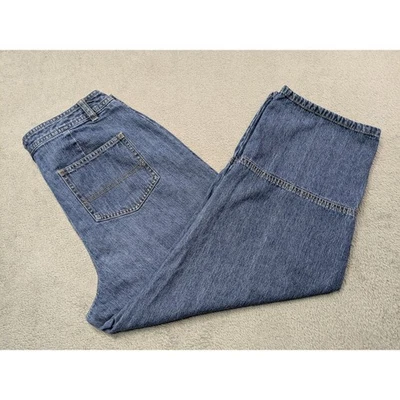 Pantalones utilitarios Orvis para mujer de mezclilla recortados de pierna ancha talla 10 bolsillos Foto 1 de 4