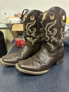 Reyme Original Leather Cowboy Boots Very Detailed Mex Size 26 US Size 7 - Picture 1 of 12