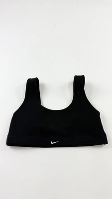 Nike Sports Bra Womens Small Black Ribbed Dri-FIT Padded Athletic Gym Yoga Top - Image 1 of 4