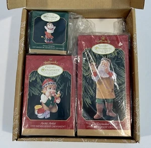 Vintage Hallmark Keepsake Ornament Collector's Club Complete 1999 Set of 3 - Picture 1 of 8