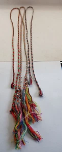 Set of 3 Woven Wool Ties Decorated with Multicolor Beads - Picture 1 of 5