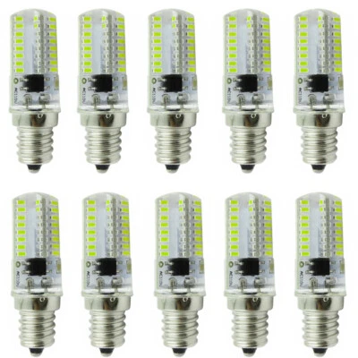 10pcs E12 Candelabra C7 LED Light 2.6W 64 3014 120V White Chandelier bulbs - Image 1 of 4