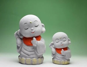 JIZO Bodhisattva Buddha Buddismo Statuetta Moneta Ceramica Maialino Bank Giappone Nuovo - Foto 1 di 26