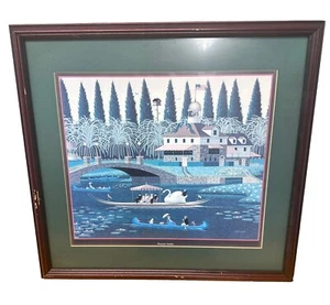 Vtg. Painting "PLEASANT SUNDAY " Calendar Print by Charles Wysocki Signed Framed - Picture 1 of 22