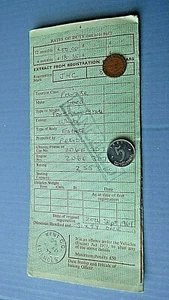 OLD GREEN LOGBOOK RF60 from a 1961 FORD 206E ZEPHYR FARNHAM ESTATE CAR 2553cc - Picture 1 of 1