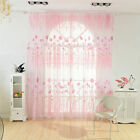 Willow Voile Curtains Panels Tulle Window Drapes Flower Print Net Sheer Curtains