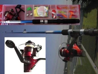 SOYTICH Angelset geeignet für Kinder, Zubehörbox mit Angelrute, Rolle und vieles (KAset)