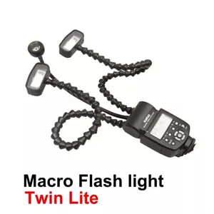 K-808 K808 Macro LED Twin Flash Light Flexible Speedlite Canon Nikon Fuji Sony - Picture 1 of 8