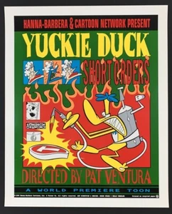 Yuckie Duck POSTER Short Orders Hanna Barbara Cartoon Network World Premiere '94 - Picture 1 of 5