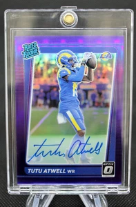 2021 Panini Donruss Optic Tutu Atwell Rated Rookie! Purple! Auto #/35! - Picture 1 of 4