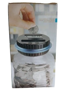 Bank Coin-Counting Digital Money Jar for All US Coins from Penny to Dollar, NEW - Picture 1 of 10