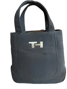 Tommy Hilfiger Mini Purse Black with Silver Logo TH - Picture 1 of 8