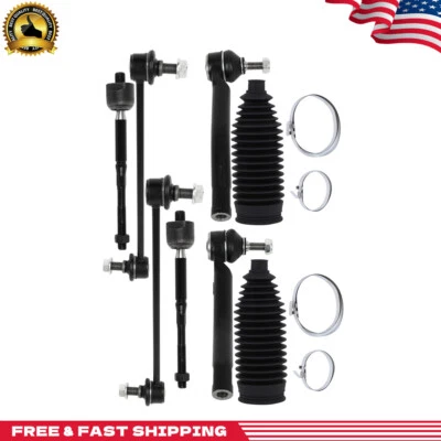 8pcs Steering Front Tie Rod End Sway Bar Link For 2013-2019 Nissan LEAF Sentra - Image 1 of 4