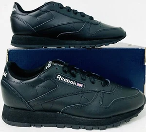 Zapatos clásicos de cuero para mujer Reebok talla (6) negros/p. Gris GY09600 nuevo en caja - Imagen 1 de 4