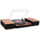 Mpk Bluetooth Record Player,Turntable Hifi System With Bookshelf Speakers, 3-...