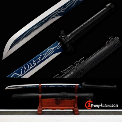 44" Thunder hamon Chinese Ming Dynasty Sword 1095Steel Brotherhood of Blades Dao - Image 1 of 4