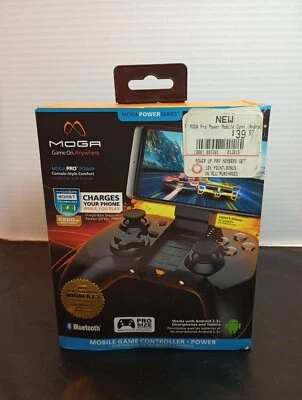 MOGA Power Series Wireless Bluetooth Mobile Game Controller Black New - Image 1 of 4