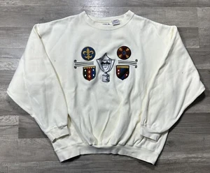 Felpa uomo vintage Ellesse ricamata con logo coppa invito taglia large - Foto 1 di 12