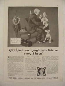 1931 Listerine Norman Rockwell Print Doctor Examining Boy with Dog Print Ad - Picture 1 of 1