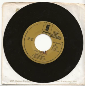 JOE WALSH EAGLES LIFE'S BEEN GOOD ASYLUM GOLD OLDIES SERIES CANADA VINYL SINGLE - Picture 1 of 2