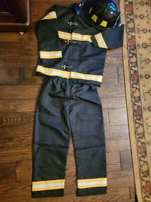 NUEVO CON ETIQUETAS POTTERY BARN NIÑO 11/12 BOMBERO BOMBERO DISFRAZ CONJUNTO DE 3 PIEZAS CHAQUETA/PANTALONES/SOMBRERO Foto 1 de 3