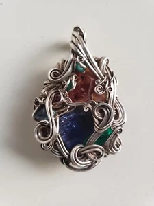 Sean "Smokey" Smokovich - Sterling Silver Pendant Custom Wire Wrap Jewelry 1/1 - Picture 1 of 12