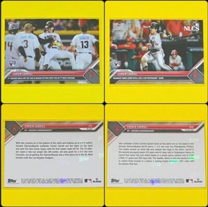 (2) 2023 Topps Now Corbin Carroll ROOKIE CARDS SP Diamondbacks #375 & #1040 RC