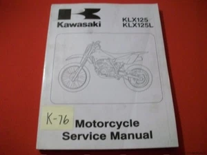 KAWASAKI KLX125 KLX 125L MANUAL DE SERVICIO DE MOTOCICLETA DE FÁBRICA #99924-1293-01 2003 - Imagen 1 de 4