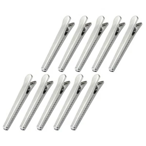 10pcs Food Storage Bag Clips Polished Stainless Steel Chip Food Bag - Picture 1 of 12