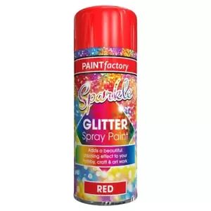 Red Glitter Spray Paint 200ml Decorative Creative Art Crafts Picture Frames - Picture 1 of 1