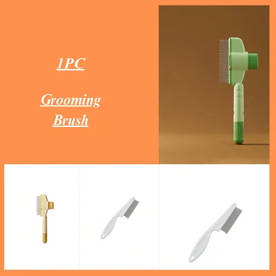 Pet Hair Removal Comb Flea Comb Cat Grooming Brush  & Tooth Comb - Image 1 of 2