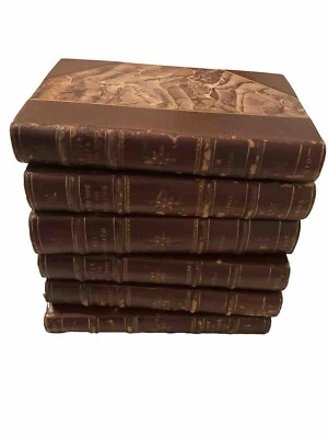 Set Of 6 Augustine Birrell Leather Books Scribners 1905 - 10 Obiter Dicta Essays Foto 1 de 4