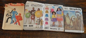 Vintage Simplicity Halloween Costumes Sewing Patterns Lot of 4 - Picture 1 of 17