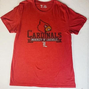 University Of Louisville Cardinals T-Shirt Red & Ready To Rage Size L Cotton - Picture 1 of 6