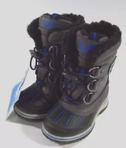 New Kids Totes Thermolite Winter Boots, Sz 5M, Gray Black - Picture 1 of 4