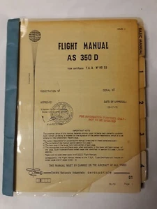 Aerospatiale AS 350 D manual de vuelo revisado 1980 original - Imagen 1 de 12