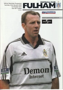 Fulham v Grimsby Town 22nd Jan 2000 Nationwide League Division 1 Programme - Picture 1 of 1