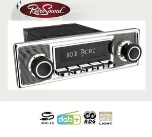 RETROSOUND RSD-BECKER-CHROME-1DAB Komplett Set Autoradio für Oldtimer und US-Car - Picture 1 of 10