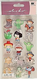 Cowboy Buckaroo Kinder Sheriff Kaktus skurril Esel Sticko Aufkleber - Bild 1 von 1