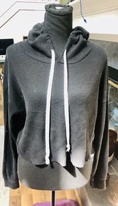 Forever 21 schwarzer Cropped Pullover Hoodie, Größe S - Bild 1 von 10