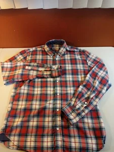 MARINE LAYER Mens Size Medium Multi-Colored Plaid Button-Front Shirt - Picture 1 of 10