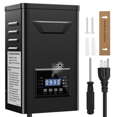 250W Low Voltage Landscape Transformer with Timer & Photocell for Landscape L... - Image 1 of 4