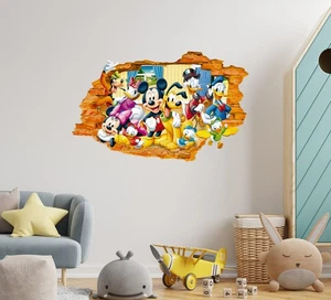 Mickey Friends Wall Decal - 3D Wall Sticker Removable Vinyl for Nursery Decor - Picture 1 of 4
