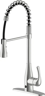 Bio Bidet by Bemis Single-Handle Pull-Down Spring Sprayer Faucet -Brushed Nickel